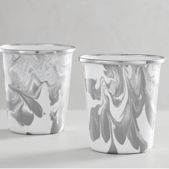 Set of 4 Marbled Enamel Tumblers - Picture 1 of 5